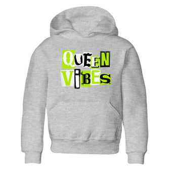 Foams One Black Volt best t shirts to wear with jordans Queen Vibes sneaker match tees Air Foamposite One Black Volt match shoes to clothes SNRT Sneaker Tees Youth Baby Heather Grey 2 tee