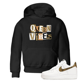 Air Force 1 Ivory Snake shirt to match jordans Queen Vibes sneaker tees Air Force 1 Ivory Snake SNRT sneaker release tees baby toddler Black 1 cotton Shirt