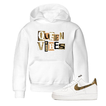Air Force 1 Ivory Snake shirt to match jordans Queen Vibes sneaker tees Air Force 1 Ivory Snake SNRT sneaker release tees baby toddler White 1 cotton Shirt