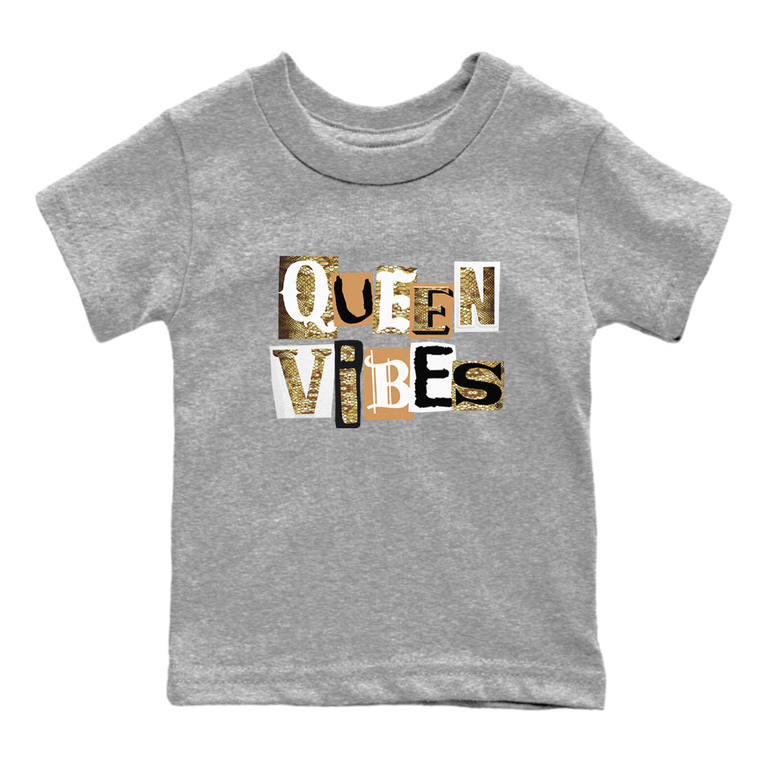 Air Force 1 Ivory Snake shirt to match jordans Queen Vibes sneaker tees Air Force 1 Ivory Snake SNRT sneaker release tees baby toddler Heather Grey 2 cotton Shirt