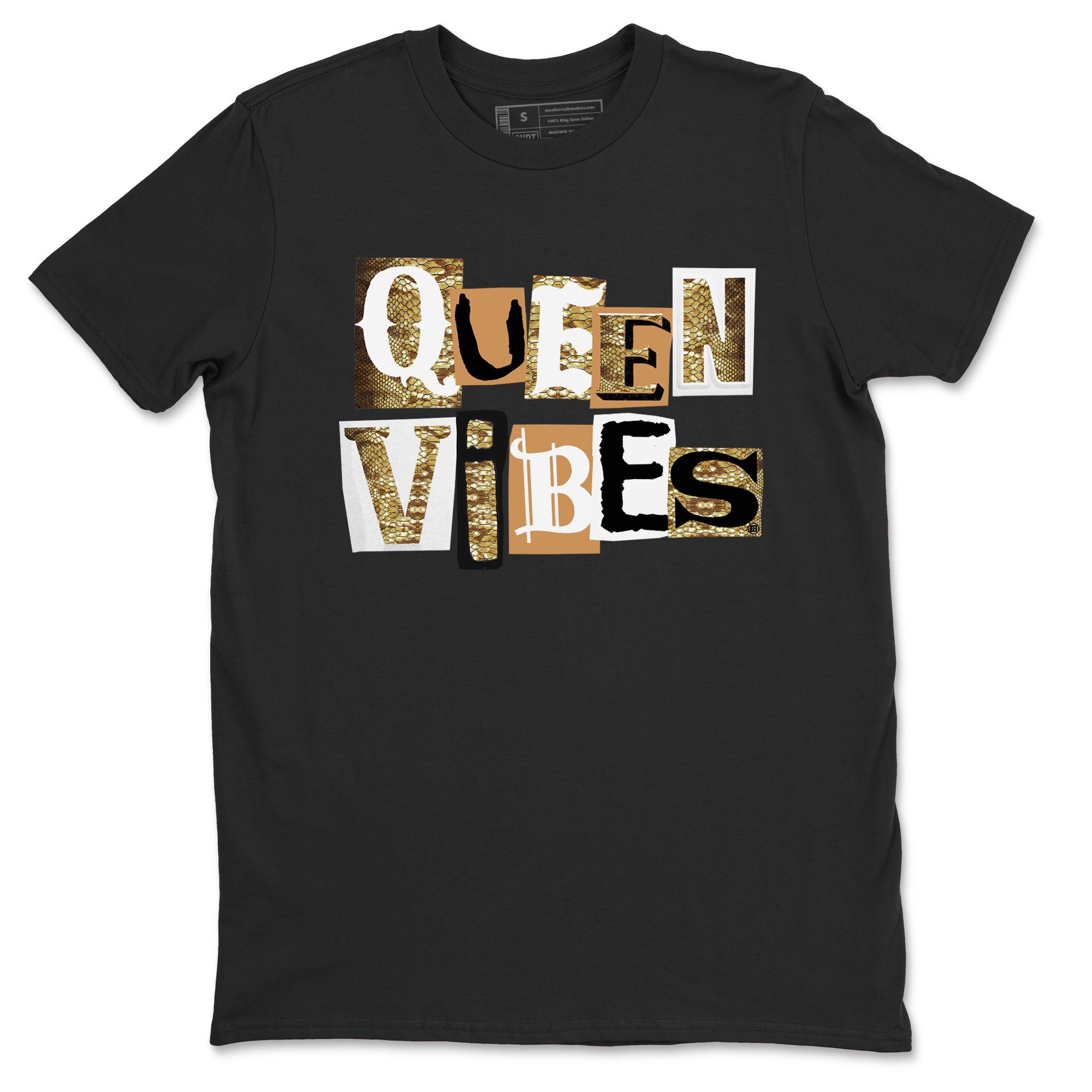Air Force 1 Ivory Snake shirt to match jordans Queen Vibes sneaker tees Air Force 1 Ivory Snake SNRT Sneaker Release Tees unisex cotton Black 2 crew neck shirt