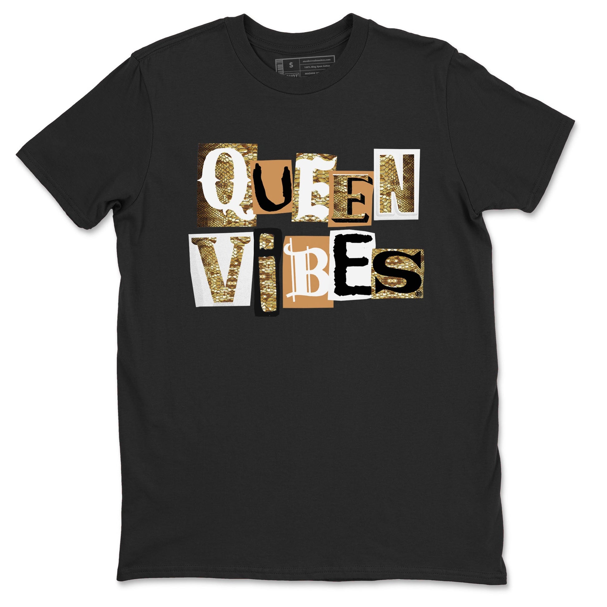 Air Force 1 Ivory Snake shirt to match jordans Queen Vibes sneaker tees Air Force 1 Ivory Snake SNRT Sneaker Release Tees unisex cotton Black 2 crew neck shirt