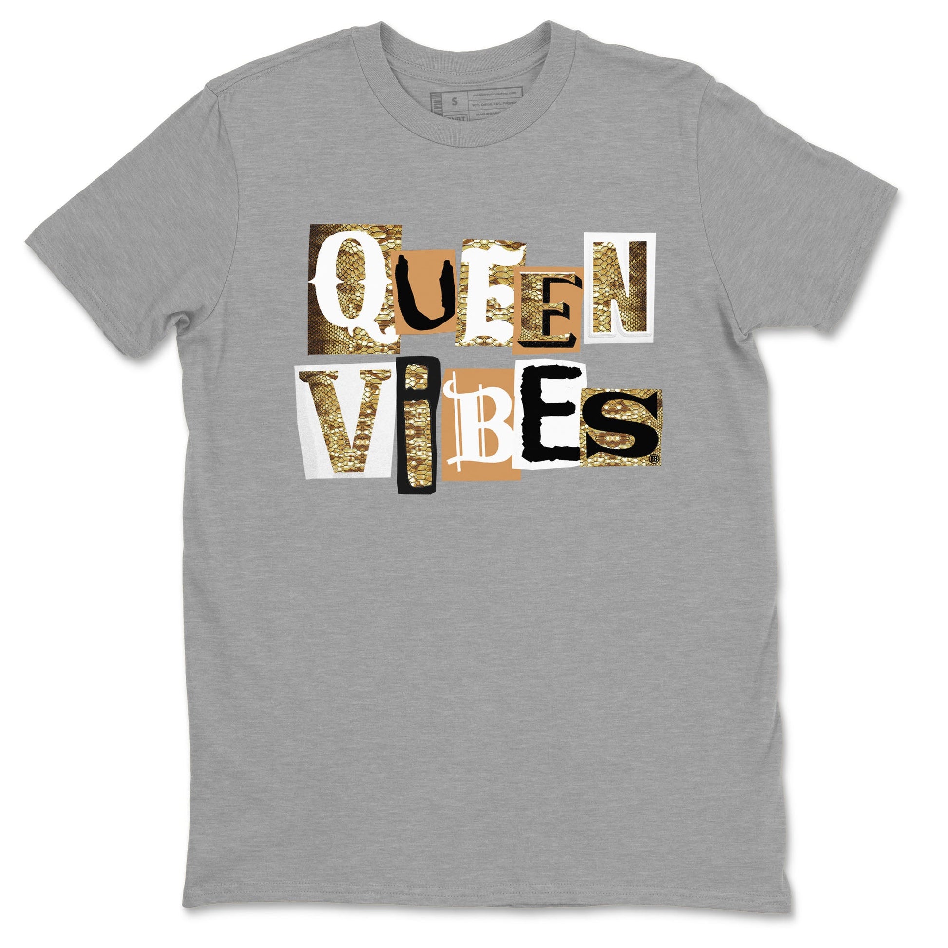 Air Force 1 Ivory Snake shirt to match jordans Queen Vibes sneaker tees Air Force 1 Ivory Snake SNRT Sneaker Release Tees unisex cotton Heather Grey 2 crew neck shirt