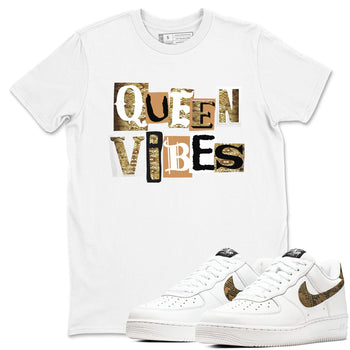 Air Force 1 Ivory Snake shirt to match jordans Queen Vibes sneaker tees Air Force 1 Ivory Snake SNRT Sneaker Release Tees unisex cotton White 1 crew neck shirt