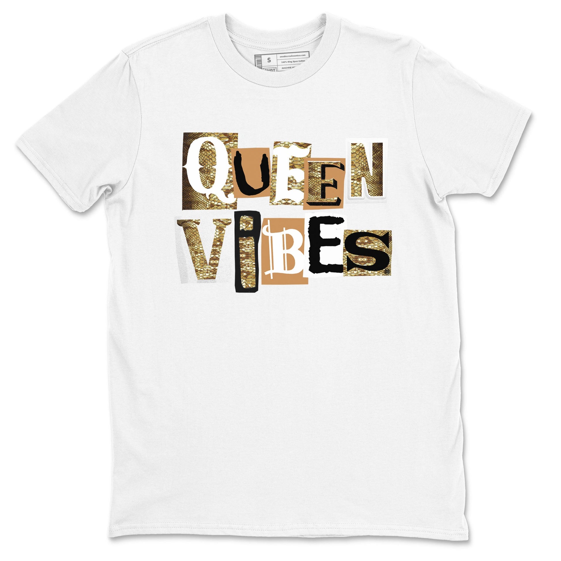 Air Force 1 Ivory Snake shirt to match jordans Queen Vibes sneaker tees Air Force 1 Ivory Snake SNRT Sneaker Release Tees unisex cotton White 2 crew neck shirt