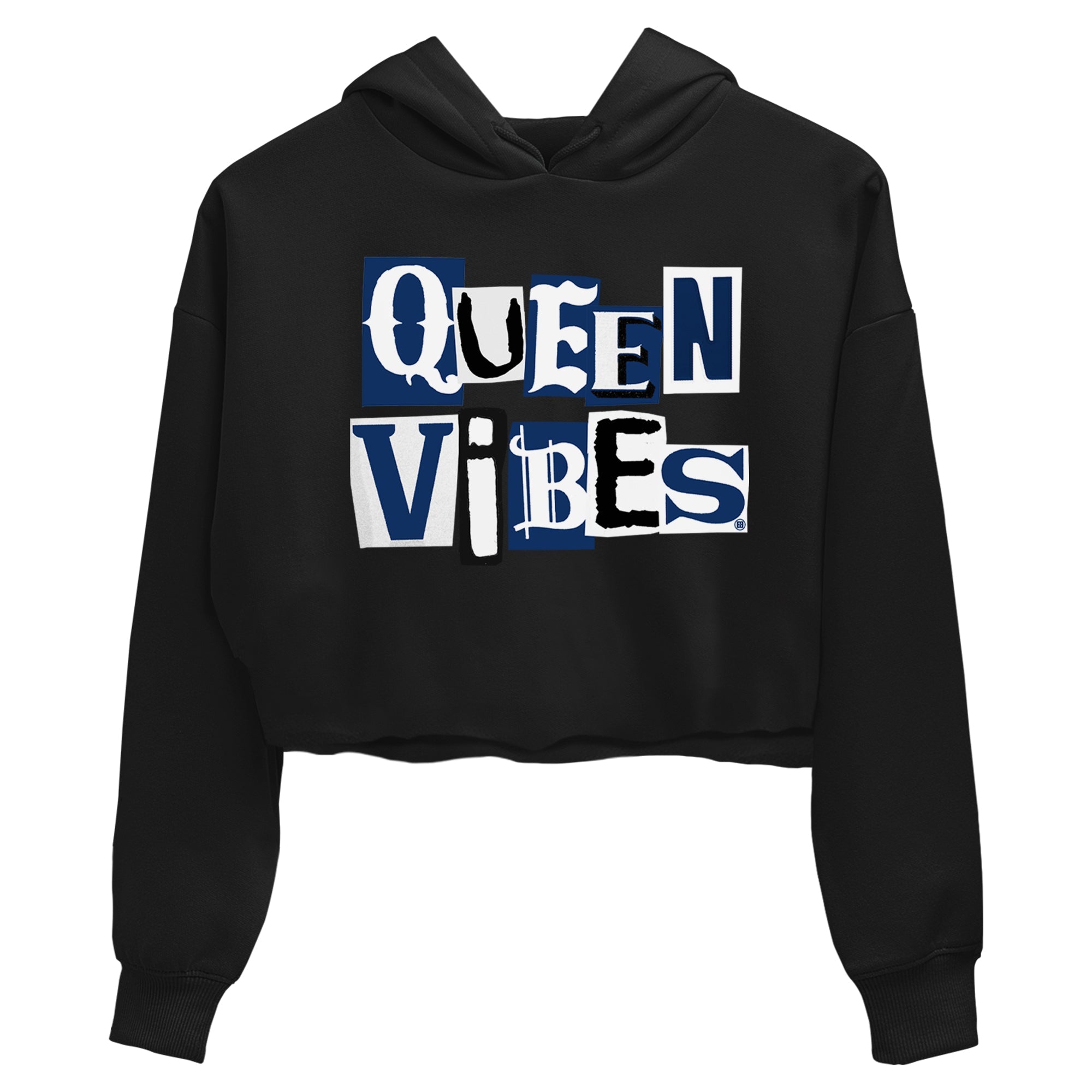 1s Midnight Navy shirts to match jordans Queen Vibes sneaker match tees Air Jordan 1 Midnight Navy match shoes to clothes SNRT Sneaker Tees unisex cotton Black 2 crop tee