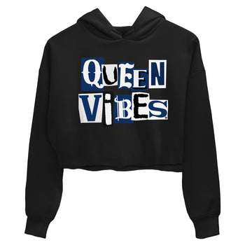 1s Midnight Navy shirts to match jordans Queen Vibes sneaker match tees Air Jordan 1 Midnight Navy match shoes to clothes SNRT Sneaker Tees unisex cotton Black 2 crop tee