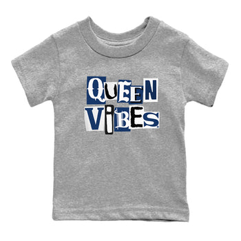 1s Midnight Navy shirts to match jordans Queen Vibes sneaker match tees Air Jordan 1 Midnight Navy match shoes to clothes SNRT Sneaker Tees Youth Baby Heather Grey 2 tee