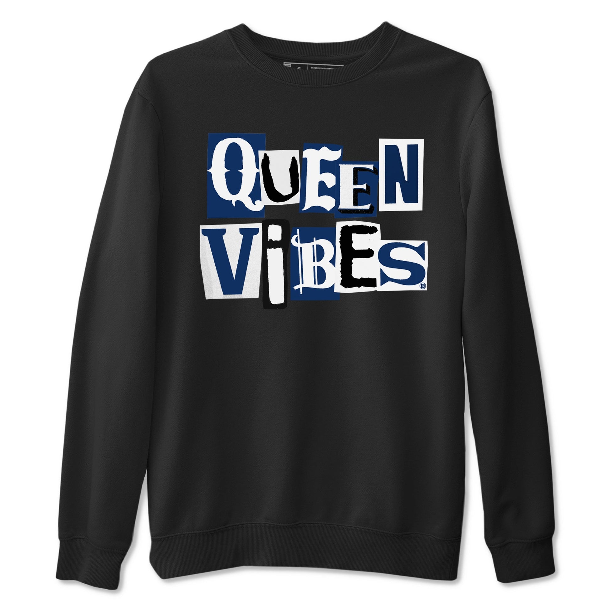 1s Midnight Navy shirts to match jordans Queen Vibes sneaker match tees Air Jordan 1 Midnight Navy match shoes to clothes SNRT Sneaker Tees unisex cotton Black 2 shirts