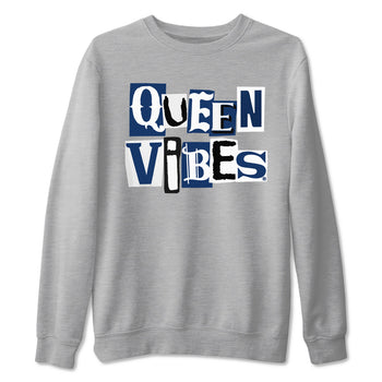 1s Midnight Navy shirts to match jordans Queen Vibes sneaker match tees Air Jordan 1 Midnight Navy match shoes to clothes SNRT Sneaker Tees unisex cotton Heather Grey 2 shirts