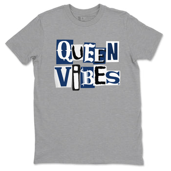 1s Midnight Navy shirts to match jordans Queen Vibes sneaker match tees Air Jordan 1 Midnight Navy match shoes to clothes SNRT Sneaker Tees unisex cotton Heather Grey 2 shirts