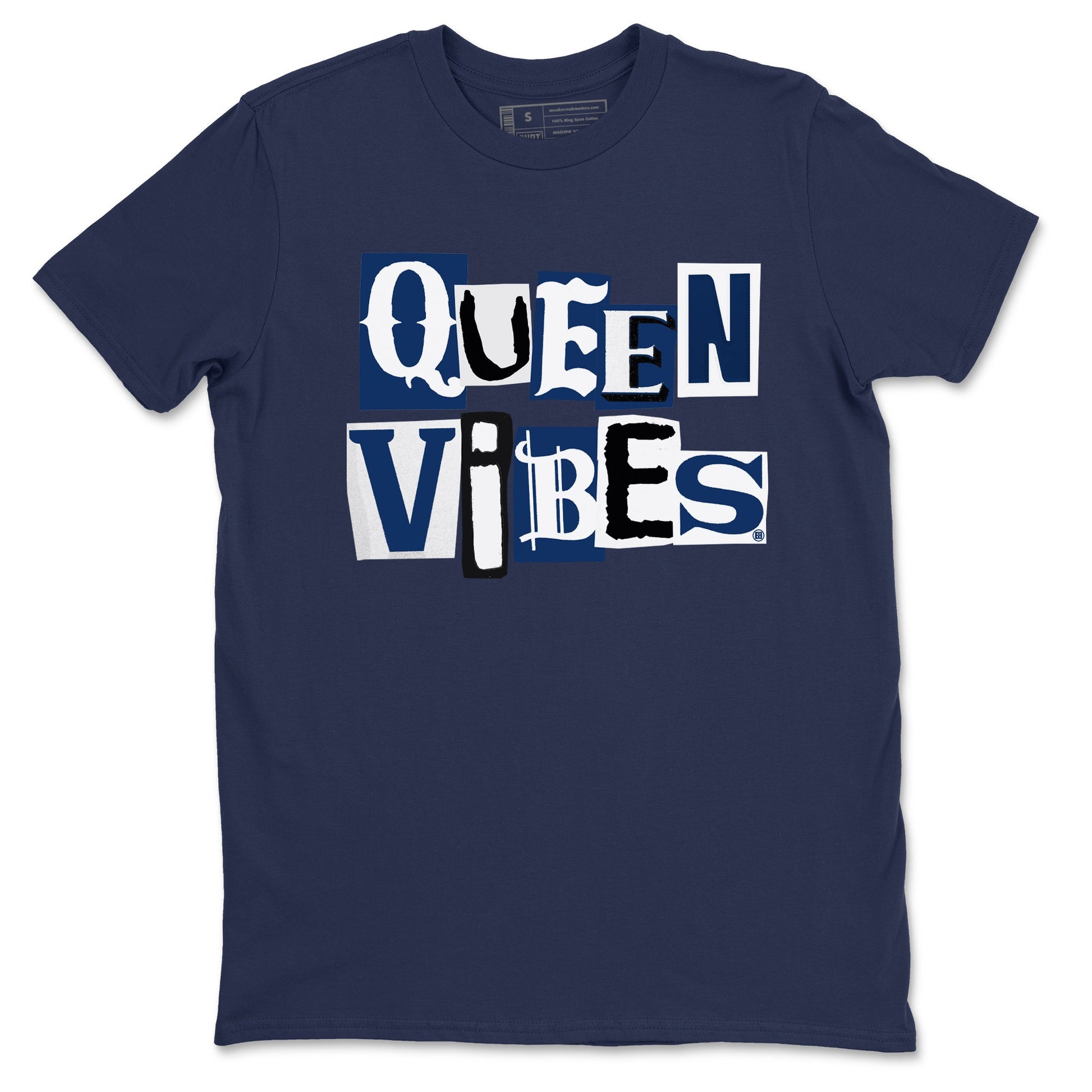 1s Midnight Navy shirts to match jordans Queen Vibes sneaker match tees Air Jordan 1 Midnight Navy match shoes to clothes SNRT Sneaker Tees unisex cotton Navy 2 shirts