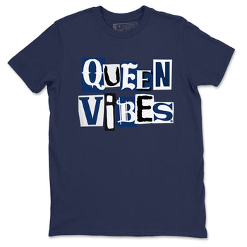 1s Midnight Navy shirts to match jordans Queen Vibes sneaker match tees Air Jordan 1 Midnight Navy match shoes to clothes SNRT Sneaker Tees unisex cotton Navy 2 shirts