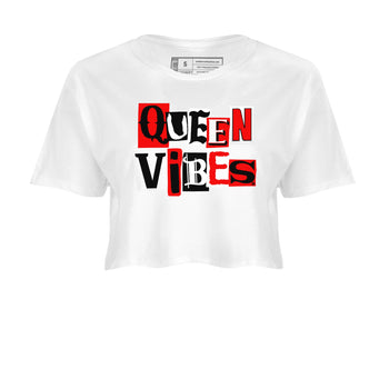 11s Bred Velvet shirts to match jordans Queen Vibes sneaker match tees Air Jordan 11 Retro Bred Velvet match shoes to clothes SNRT Sneaker Tees unisex cotton White 2 crop tee