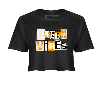 12s Phantom shirts to match jordans Queen Vibes sneaker match tees Air Jordan 12 WMNS Phantom match shoes to clothes SNRT Sneaker Tees unisex cotton Black 2 crop tee