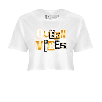 12s Phantom shirts to match jordans Queen Vibes sneaker match tees Air Jordan 12 WMNS Phantom match shoes to clothes SNRT Sneaker Tees unisex cotton White 2 crop tee
