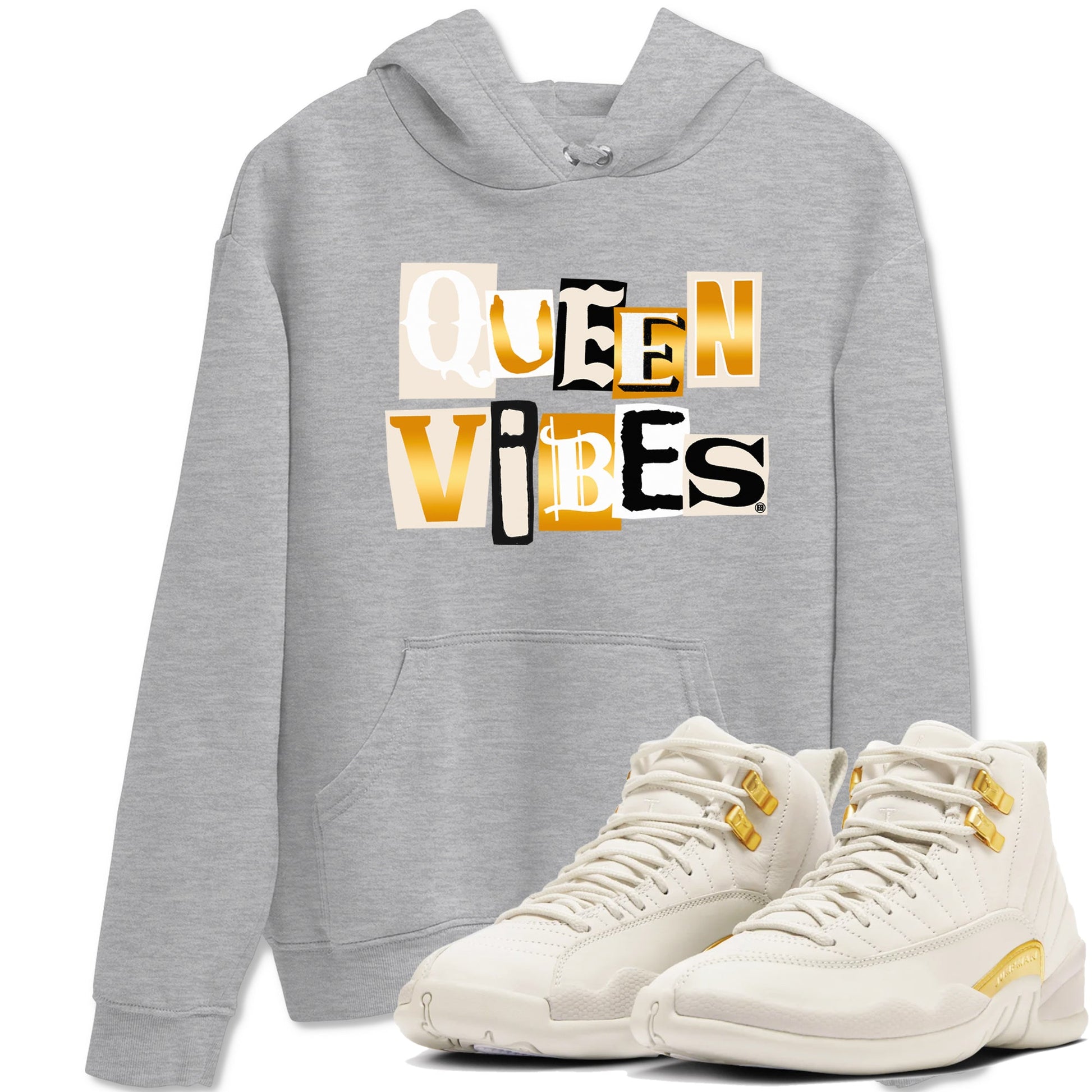 12s Phantom shirts to match jordans Queen Vibes sneaker match tees Air Jordan 12 WMNS Phantom match shoes to clothes SNRT Sneaker Tees unisex cotton Heather Grey 1 shirts