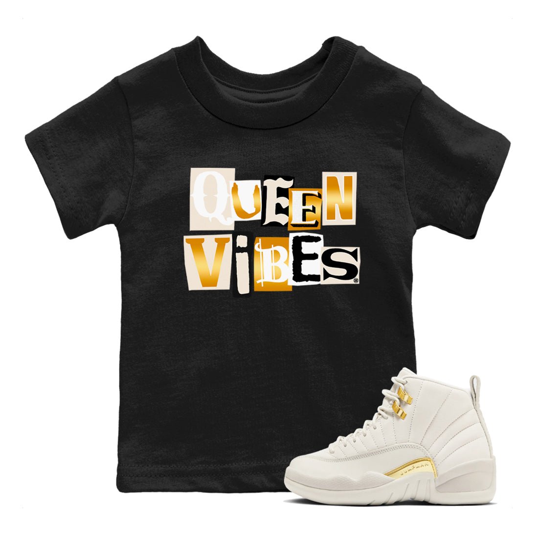 12s Phantom shirts to match jordans Queen Vibes sneaker match tees Air Jordan 12 WMNS Phantom match shoes to clothes SNRT Sneaker Tees Youth Baby Black 1 tee
