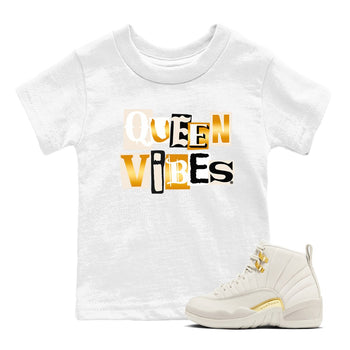 12s Phantom shirts to match jordans Queen Vibes sneaker match tees Air Jordan 12 WMNS Phantom match shoes to clothes SNRT Sneaker Tees Youth Baby White 1 tee