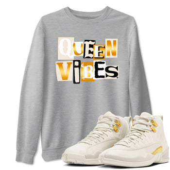 12s Phantom shirts to match jordans Queen Vibes sneaker match tees Air Jordan 12 WMNS Phantom match shoes to clothes SNRT Sneaker Tees unisex cotton Heather Grey 1 shirts