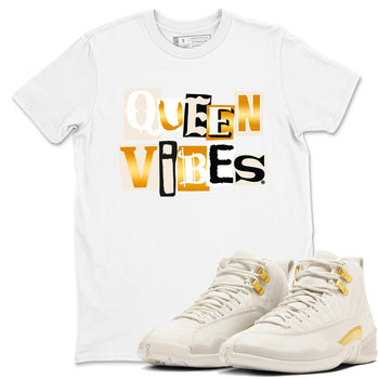12s Phantom shirts to match jordans Queen Vibes sneaker match tees Air Jordan 12 WMNS Phantom match shoes to clothes SNRT Sneaker Tees unisex cotton White 1 shirts