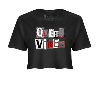 3s Cement Grey shirts to match jordans Queen Vibes sneaker match tees Air Jordan 3 Cement Grey SNRT Sneaker Tees streetwear brand Black 2 crop tee
