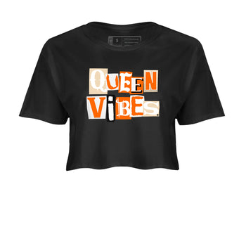 Queen Vibes womens crop tee made to vibe with the Air Jordan 3 Starfish sneakers — the perfect match in Black 2.