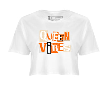 Queen Vibes womens crop tee made to vibe with the Air Jordan 3 Starfish sneakers — the perfect match in White 2.