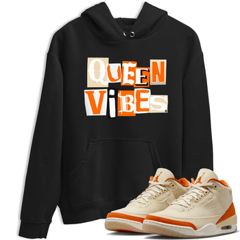 Queen Vibes sneaker match t-shirt styled to complete your fit with the Air Jordan 3 Starfish sneakers, shown in Black 1.