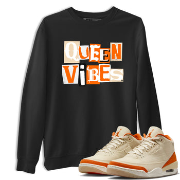 Queen Vibes sneaker match t-shirt styled to complete your fit with the Air Jordan 3 Starfish sneakers, shown in Black 1.