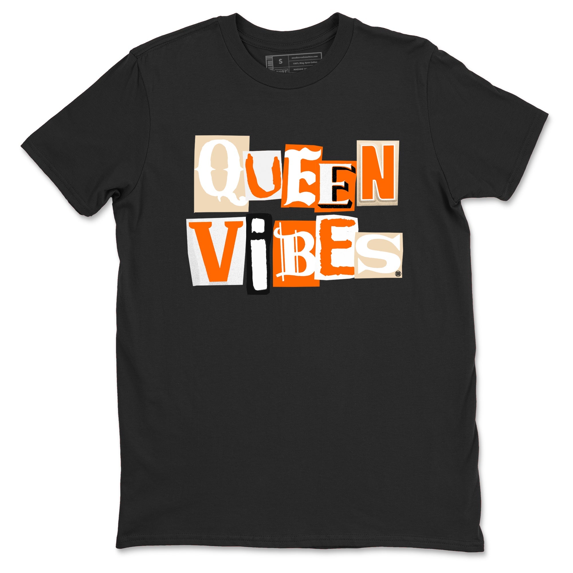 Queen Vibes sneaker match t-shirt styled to complete your fit with the Air Jordan 3 Starfish sneakers, shown in Black 2.