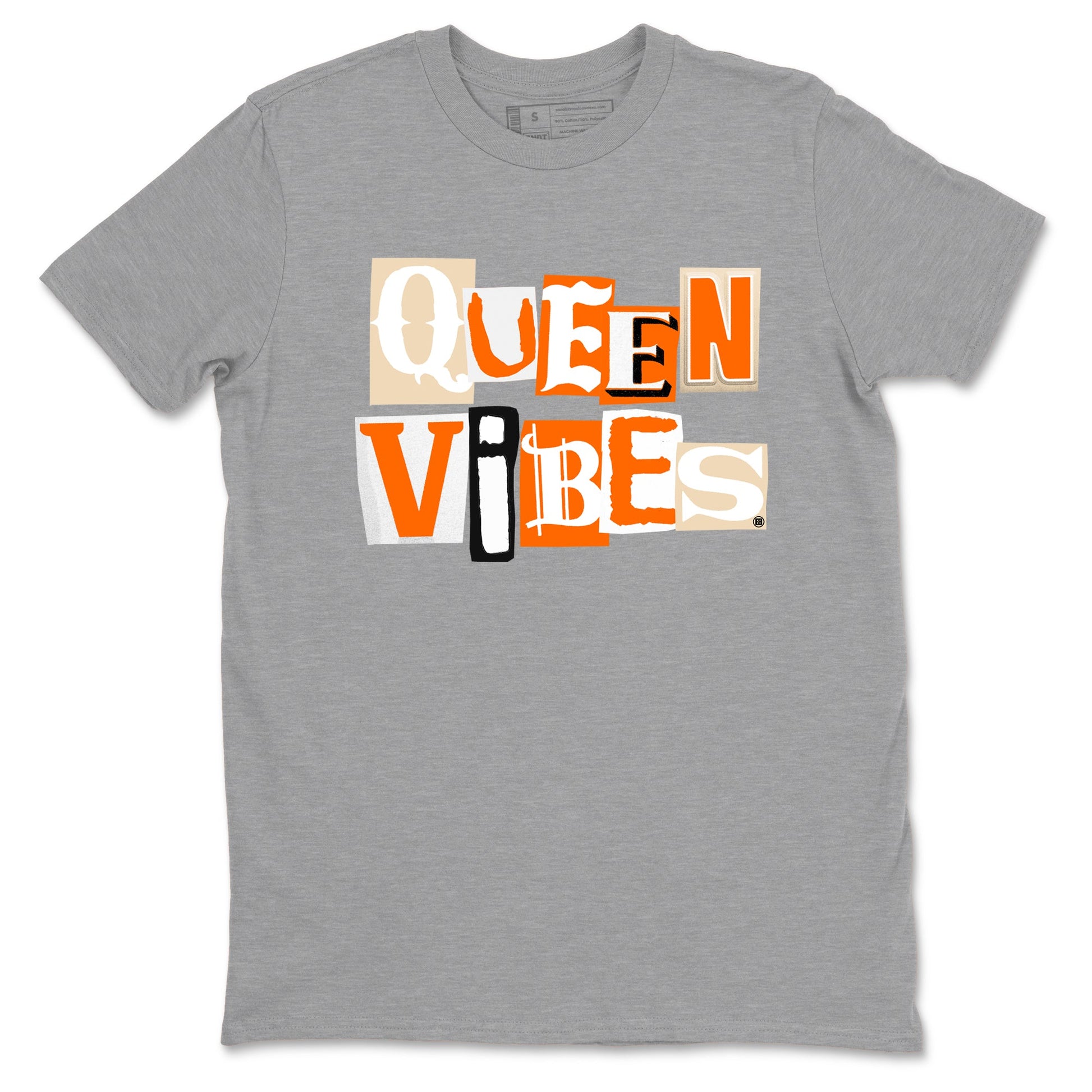 Queen Vibes sneaker match t-shirt styled to complete your fit with the Air Jordan 3 Starfish sneakers, shown in Heather Grey 2.