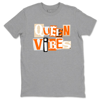 Queen Vibes sneaker match t-shirt styled to complete your fit with the Air Jordan 3 Starfish sneakers, shown in Heather Grey 2.