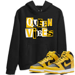 Dunk High Pollen shirts to match jordans Queen Vibes sneaker match tees Dunk High Pollen match shoes to clothes SNRT Sneaker Tees unisex cotton Black 1 shirts