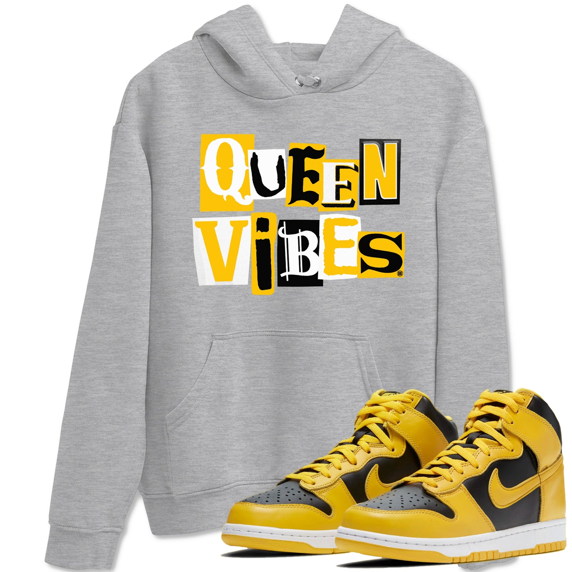 Dunk High Pollen shirts to match jordans Queen Vibes sneaker match tees Dunk High Pollen match shoes to clothes SNRT Sneaker Tees unisex cotton Heather Grey 1 shirts