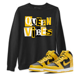 Dunk High Pollen shirts to match jordans Queen Vibes sneaker match tees Dunk High Pollen match shoes to clothes SNRT Sneaker Tees unisex cotton Black 1 shirts