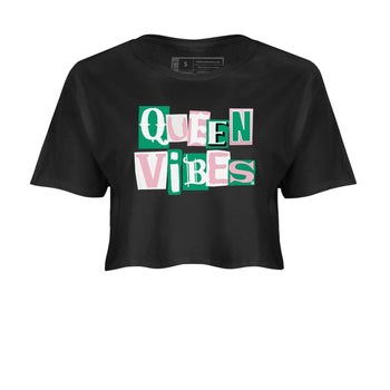 Dunk Low Medium Soft Pink Malachite shirt to match jordans Queen Vibes sneaker tees Dunks Medium Soft Pink Malachite Streetwear Brand Streetwear Brand SNRT Sneaker Release Tees Black 2 crop length shirt