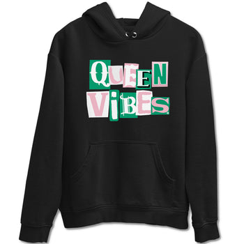 Dunk Low Medium Soft Pink Malachite shirt to match jordans Queen Vibes sneaker tees Dunks Medium Soft Pink Malachite Streetwear Brand SNRT Sneaker Release Tees unisex cotton Black 2 crew neck shirt