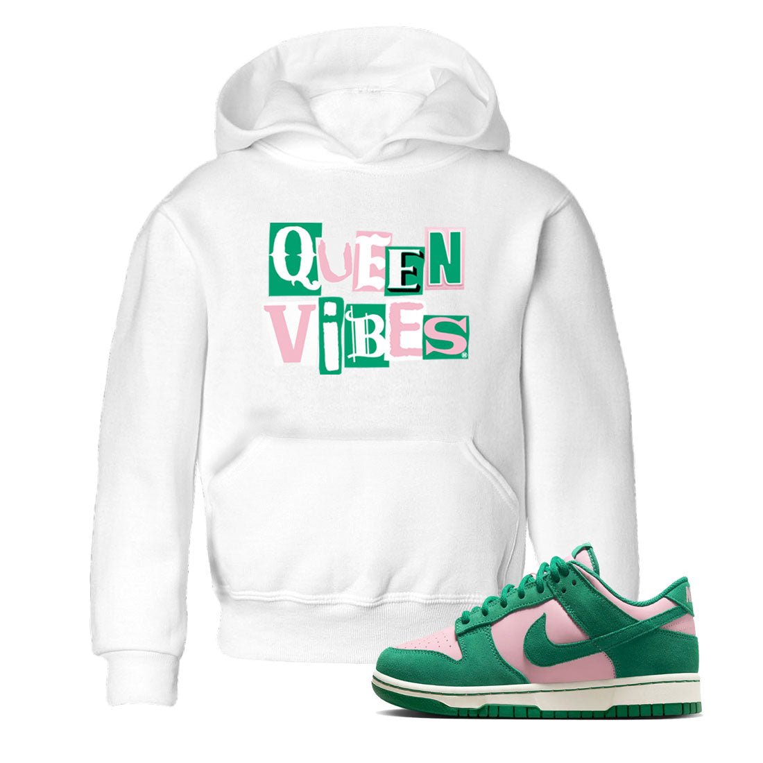 Dunk Low Medium Soft Pink Malachite shirt to match jordans Queen Vibes sneaker tees Dunks Medium Soft Pink Malachite Streetwear Brand SNRT Sneaker Release Tees baby toddler White 1 cotton Shirt