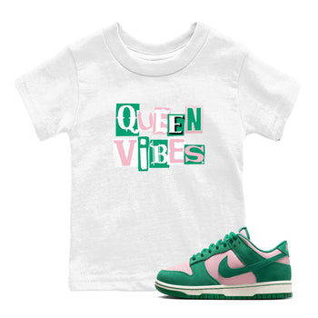 Dunk Low Medium Soft Pink Malachite shirt to match jordans Queen Vibes sneaker tees Dunks Medium Soft Pink Malachite Streetwear Brand SNRT Sneaker Release Tees baby toddler White 1 cotton Shirt