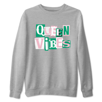 Dunk Low Medium Soft Pink Malachite shirt to match jordans Queen Vibes sneaker tees Dunks Medium Soft Pink Malachite Streetwear Brand SNRT Sneaker Release Tees unisex cotton Heather Grey 2 crew neck shirt