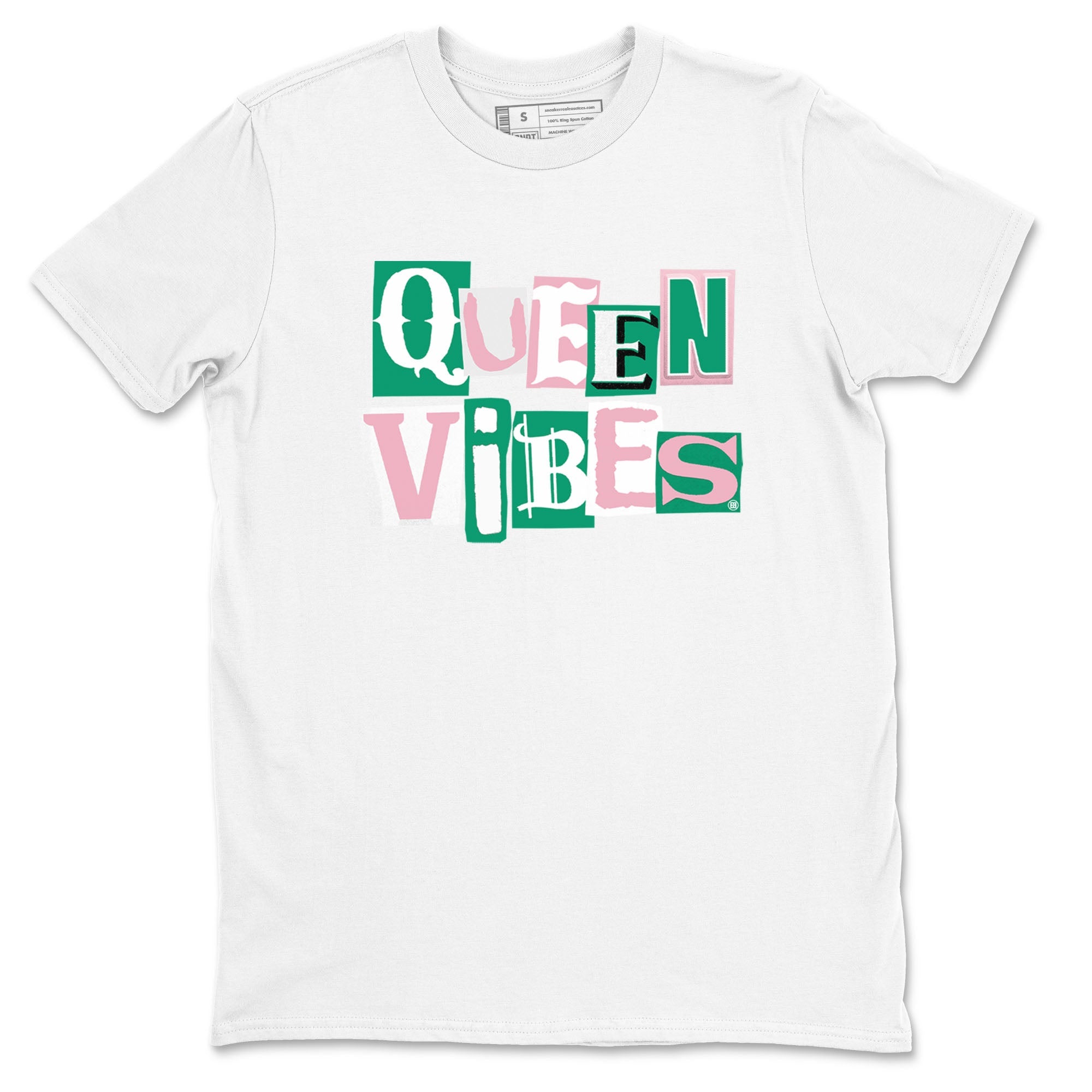 Dunk Low Medium Soft Pink Malachite shirt to match jordans Queen Vibes sneaker tees Dunks Medium Soft Pink Malachite Streetwear Brand SNRT Sneaker Release Tees unisex cotton White 2 crew neck shirt