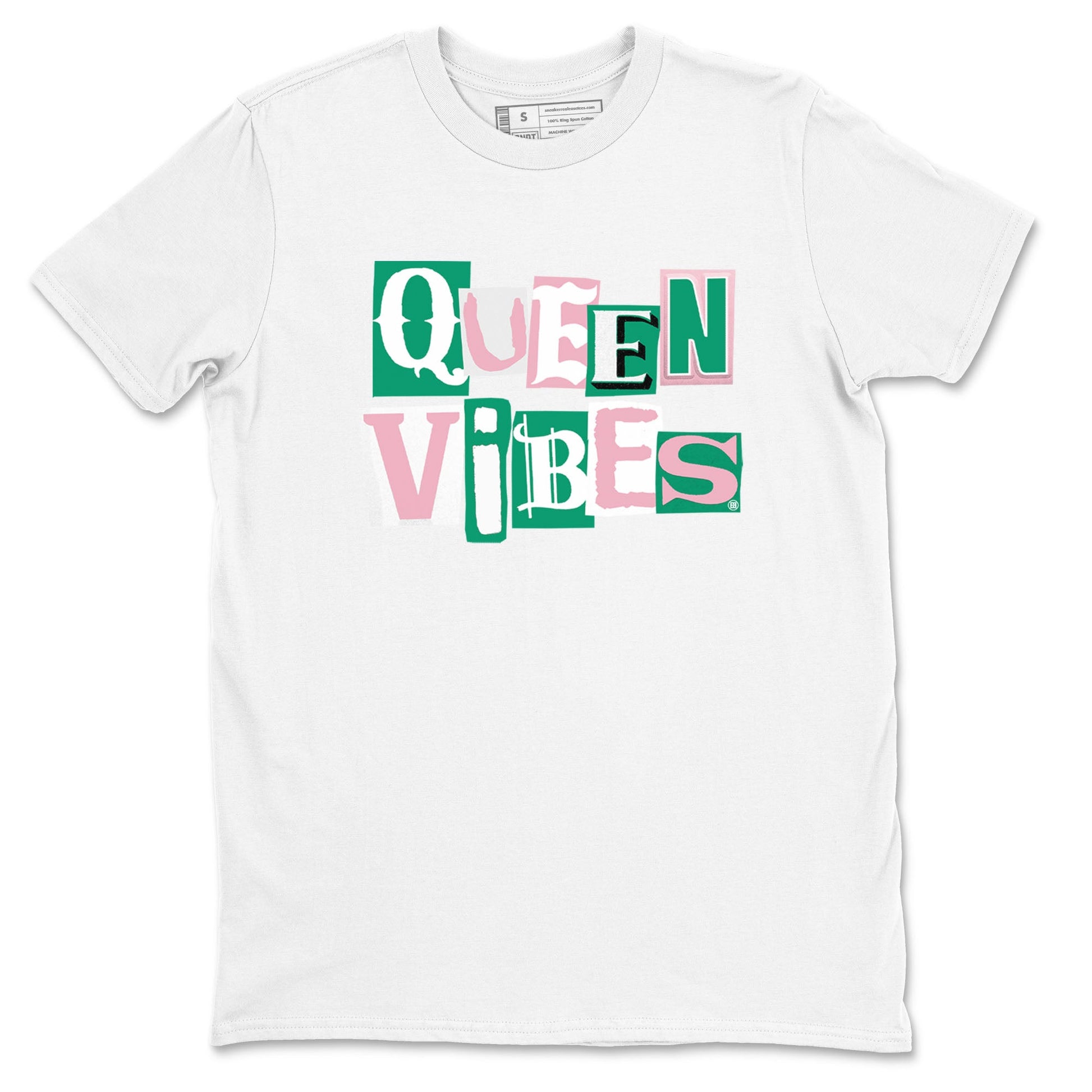 Dunk Low Medium Soft Pink Malachite shirt to match jordans Queen Vibes sneaker tees Dunks Medium Soft Pink Malachite Streetwear Brand SNRT Sneaker Release Tees unisex cotton White 2 crew neck shirt
