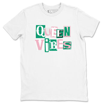 Dunk Low Medium Soft Pink Malachite shirt to match jordans Queen Vibes sneaker tees Dunks Medium Soft Pink Malachite Streetwear Brand SNRT Sneaker Release Tees unisex cotton White 2 crew neck shirt