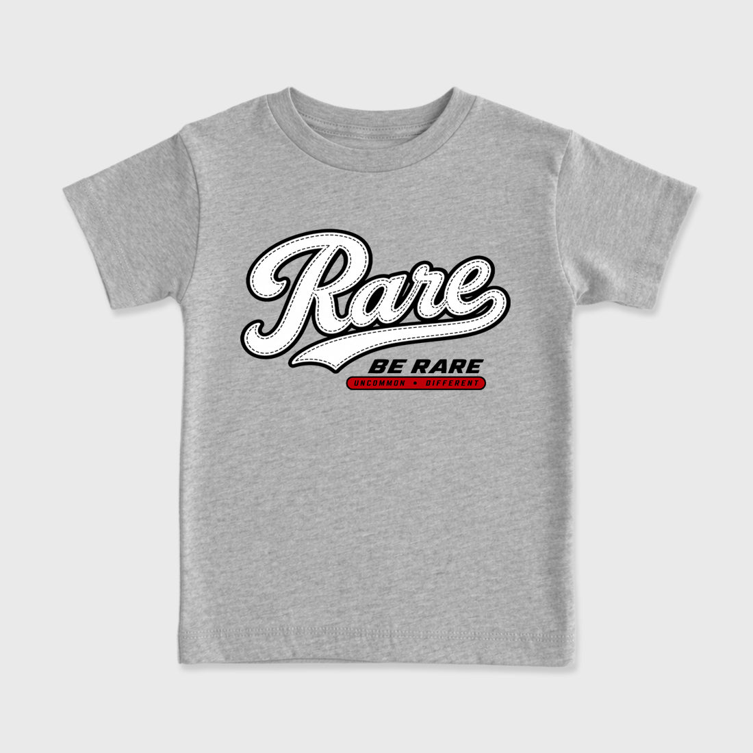 Rare Baby & Kids Graphic T-Shirt featuring original artwork designed to match the Air Jordan 9 True Red. Heather Grey 2 Kids Graphic Tee.