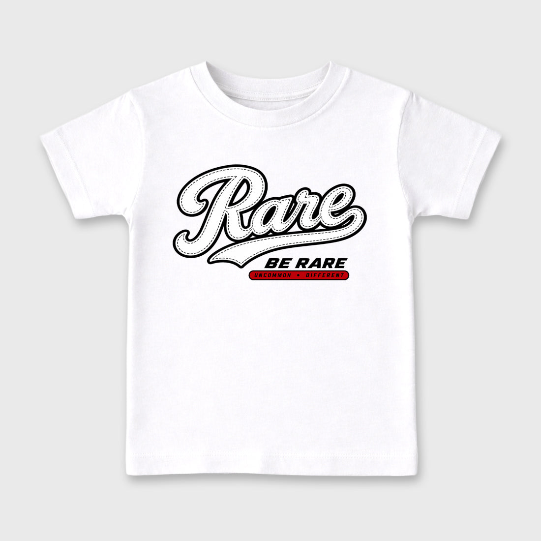 Rare Baby & Kids Graphic T-Shirt featuring original artwork designed to match the Air Jordan 9 True Red. White 2 Kids Graphic Tee.