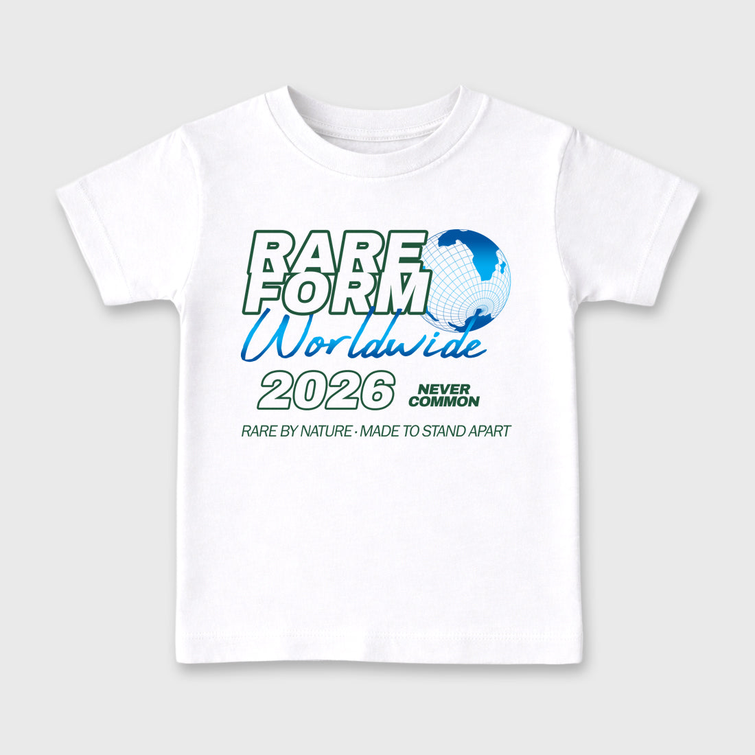 Rare Form Baby & Kids Graphic T-Shirt featuring original artwork designed to match the Air Jordan 12 Bucks. White 2 Kids Graphic Tee.