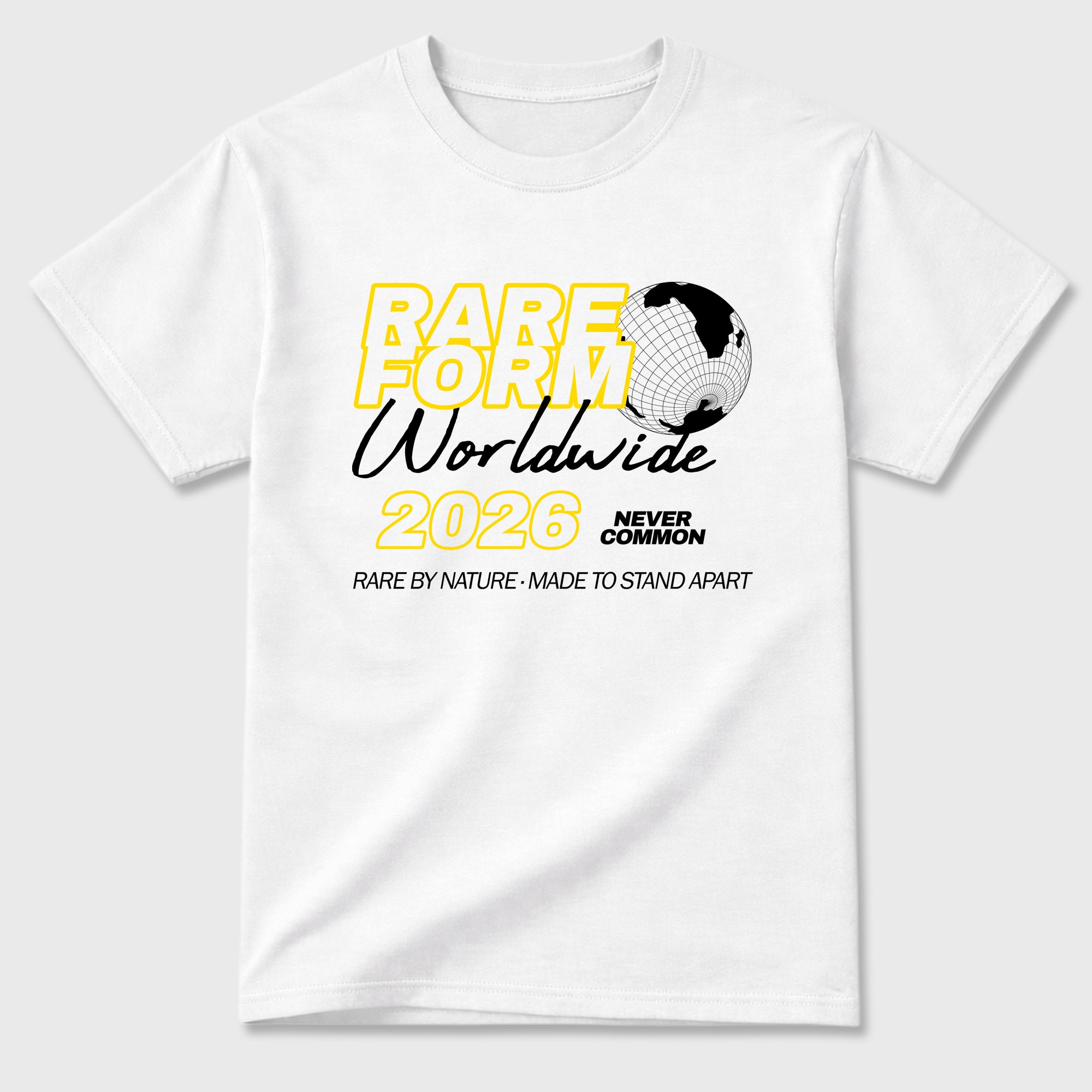 Rare Form Graphic T-Shirt featuring original streetwear artwork designed to match the Air Jordan 4 Tour Yellow. White 2 Graphic T-Shirt.