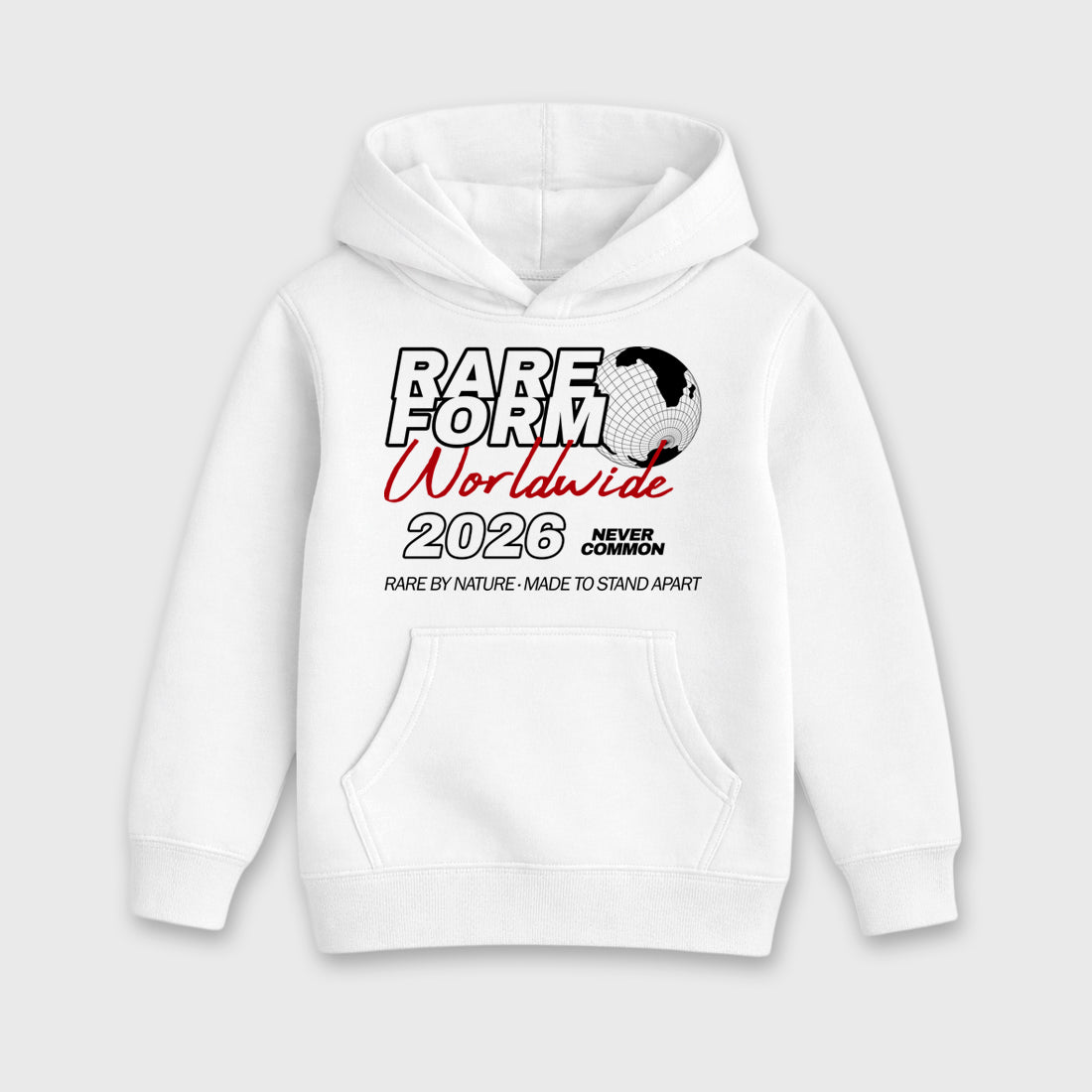 Rare Form Baby & Kids Graphic Hoodie featuring original artwork designed to match the Air Jordan 9 True Red. White 2 Kids Graphic Sweater.