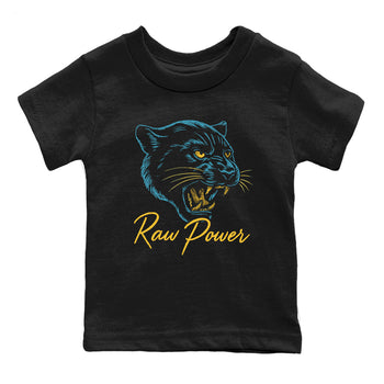 Sneaker match tees – Sneaker Tees To Match Air Jordan 11 Gamma Shoes – Raw Power Kids T-Shirt Black 2